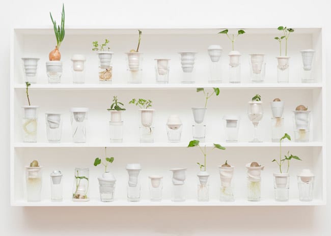 Design by Hand | Alicja Patanowska: Plantation Pots combine Discarded Glasses and Thrown Pots